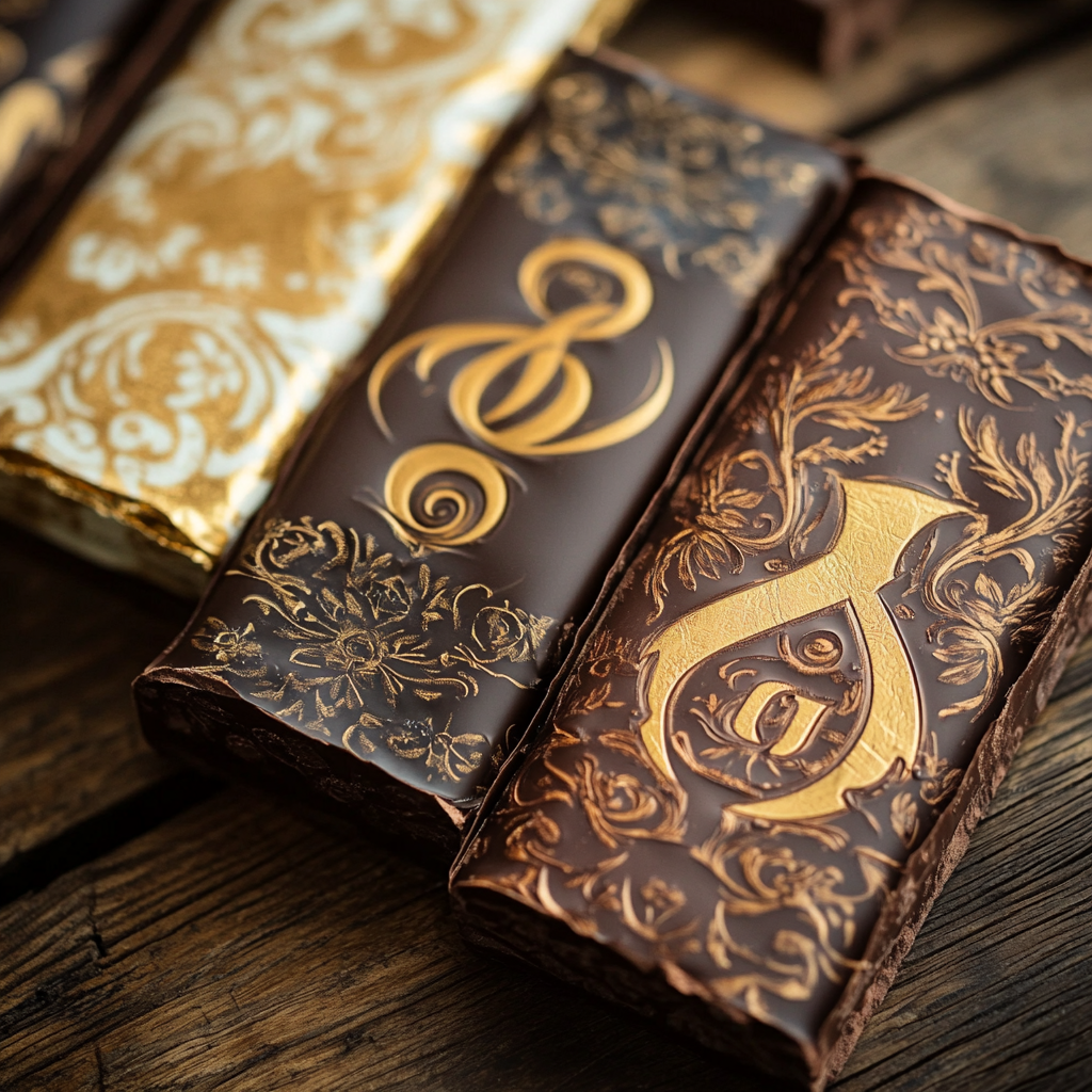 Personalized wedding chocolates with elegant packaging